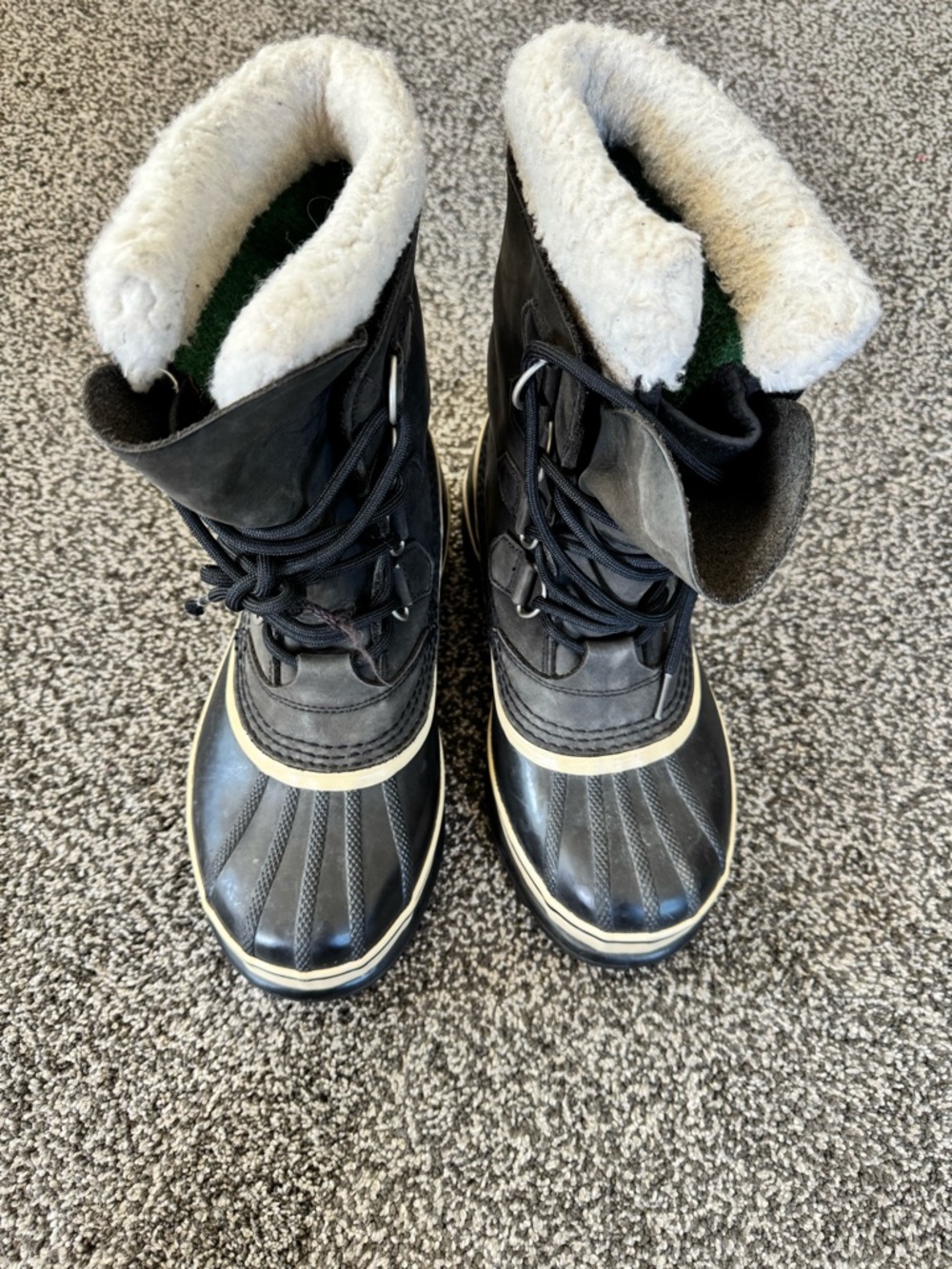 Sorel Women's Black and Cream Caribou Insulated Boots